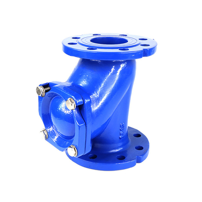 QT450 DN80 Ball Check Valve Flange Type Cast Iron DN150 PN16 Karet Elastis