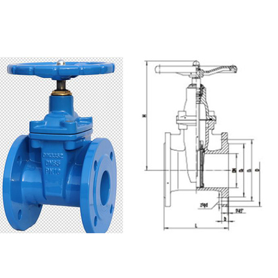 anticorrosion Flange Type Gate Valve DN 100 Dengan Laporan Uji SGS