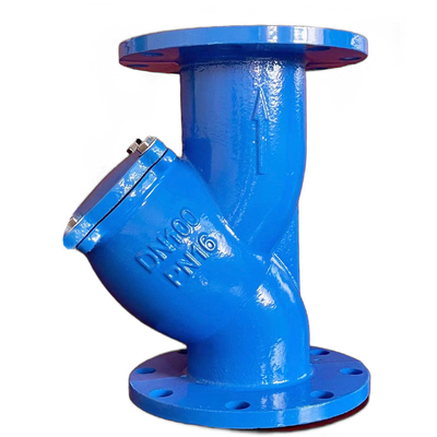 150lb Pn10 Pn16 Duktil Iron Y-Type Strainer Dengan ujung Flanged