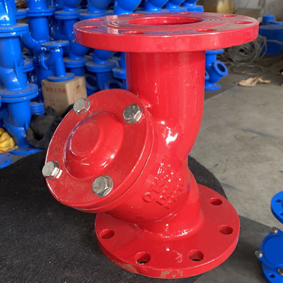 Blue DN250 4 Inch Y Strainer Valve Besi Ulet Gggg40 Untuk Suku Cadang Filter Air