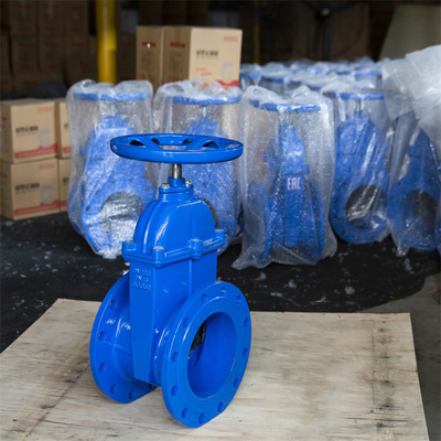 Handwheel Metal Seated Gate Valve F4 PN16 DN600 Flange Besi Ulet Berakhir