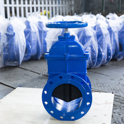 PN16 PN10 Katup Gerbang Besi Ulet Dn250 GGG50 Handwheel Kawat Tembaga Benang Dalam