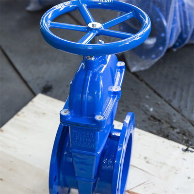 Besi Ulet GGG50 Gate Valve DN250 QT450 Roda Tangan Dioperasikan Gate Valve