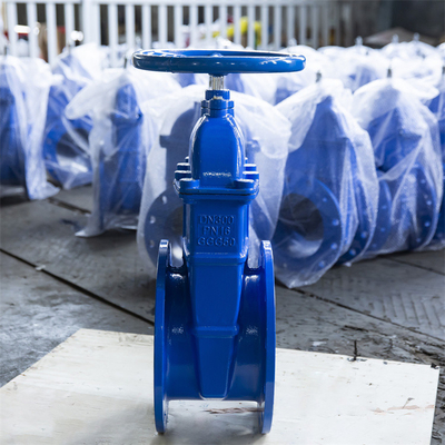 Katup Gerbang Besi Ulet Elastis Silica Gel QT450 DN100 Dn300 Gate Valve Soft Seal