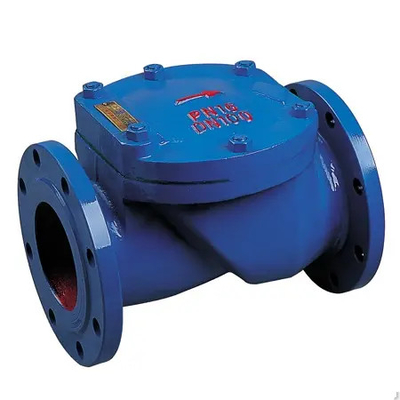 QT450 Cast Iron Check Valve Limbah Hidrolik PN10 Flap Flanged Ball Check Valve