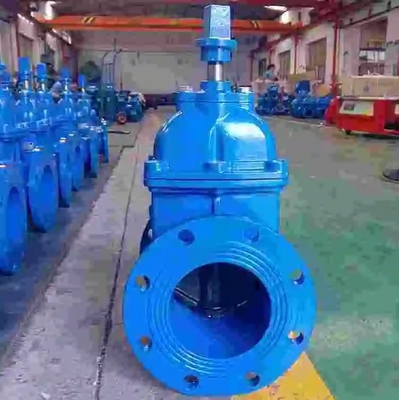 F4 Karet Seal Gate Valve Ball Cast Iron