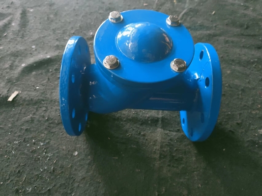 Katup Periksa Besi Ulet GGG40 PN16 Katup Bola Bulat Untuk Limbah