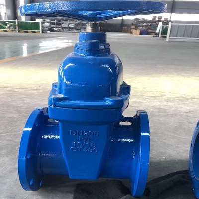 QT450 Cast Iron Cast Steel PN16 Dn200 Flanged Gate Valve Untuk Air