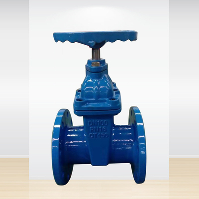 Ggg50 Pn16 Sluice Flanged Resilient Seat Gate Valve Handwheel yang Dapat Disesuaikan Dioperasikan