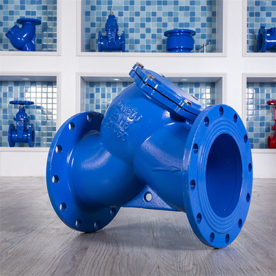 Ggg50 Besi Cor Ulet Y Filter Strainer Flange Type PN16 Standar Jerman